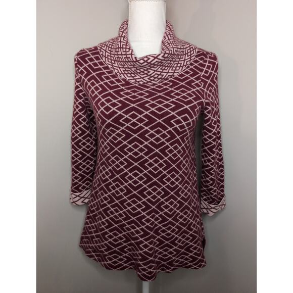 Anthropologie Sweaters - Anthropologie Moth Galena geometric alpaca cowl neck cozy sweater